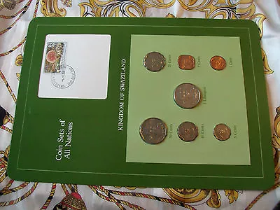 Coin Sets Of All Nations Swaziland 1975-1982 W/card 20 Cents 1 Lilangeni 1979 • $10.30