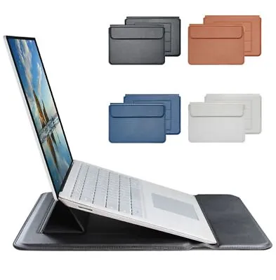 Leather Laptop Bag Ultrabook Sleeve Stand Case For Xiaomi Huawei HP Dell Lenovo • £17.18
