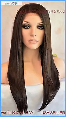 Long Straight Lace Front Wig Clr #4  Dazzeling Hot Long Style  USA Seller 1174 • $82.99