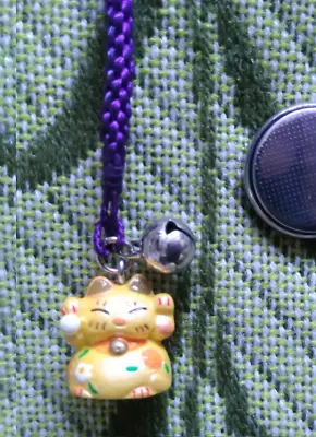 Maneki Neko Cute Japan Lucky Fortune Cat Bag Charm Cell Phone Strap • $7.80