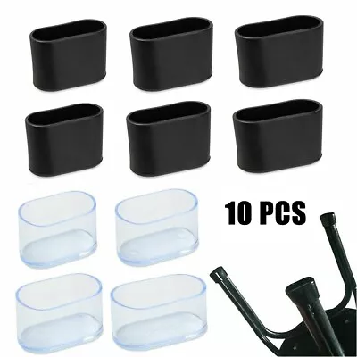 $13.90 • Buy 10 X Rubber Chair Leg Cap Oval Covers Furniture Table Feet Floor Protectors