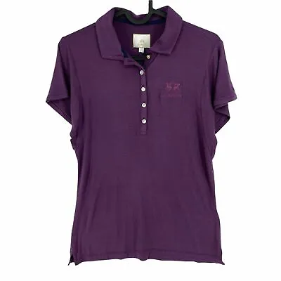 LA MARTINA Purple Stretch Polo T Shirt Size 2 / S 3 / M • $31.43