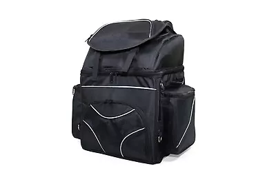 Motorcycle Large Sissy Bar Travel Bar Bag  Back Pack Travel Luggage Black New • $104.99