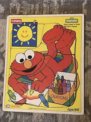 Vintage Playskool Puzzle Elmo Sesame Street 315–03 7 Pieces ￼ • $19.99