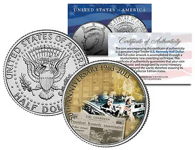 PRESIDENT KENNEDY ASSASSINATION 50th Anniversary JFK Half Dollar U.S. Coin • $8.95
