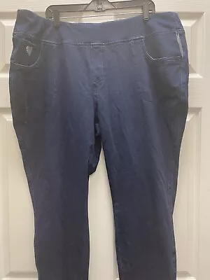 Dream Jeannes By Quacker Factory Blue Stretch Denim Pants Jeans Womens Plus 2X • $15