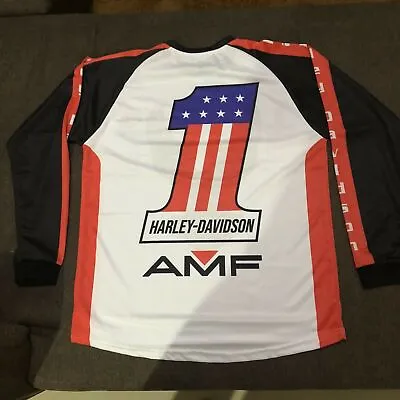 Retro Vintage Motocross Harley Davidson Amf Mx Bobber Xr Classic Jersey Mx • $66