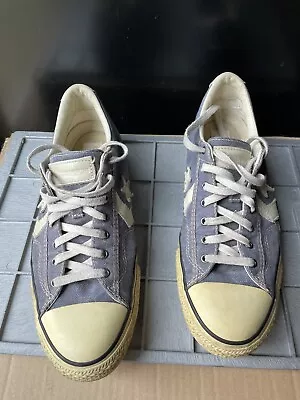 Converse X John Varvatos Collab Low Top Blue Canvas Distressed Men’s Sneakers 11 • $80