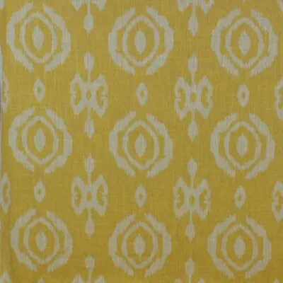 Bali Ikat Fabric Yellow Fabric | Weave | Tribal | Linen | Curtains Upholstery • £1.79