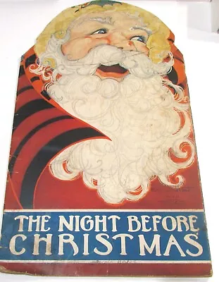1937 Fern Bisel Peat Saalfield Night Before Christmas Santa Die Cut Book 18  • $28