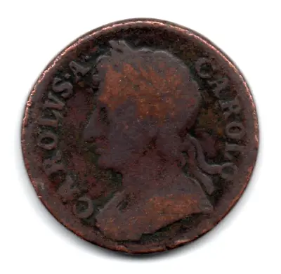 1673 King Charles Ii Copper Farthing Coin Fine Condition S3394 2c46 • £26