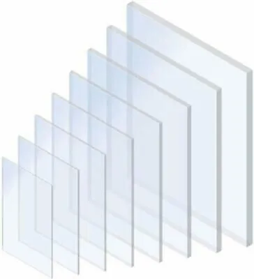 Clear Plastic Acrylic Perspex Sheet Glass Custom Cut To Size A1 A2 A3 A4 A5 A6 • £14.15