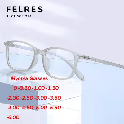 TR90 Square Fashion Nearsighted Myopia Glasses For Men Women Full Frame Glasses • $7.79