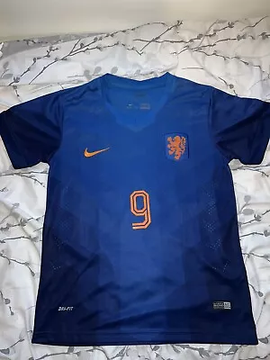 Netherlands Jersey 2014 World Cup Holland Shirt Van Persie Printed Home Blue Kit • £34.99