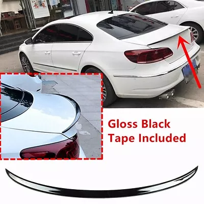 Fit For Vw Cc 13-18 Painted Bright Black Decklid Rear Spoiler Lip Tail Wing Abs • $60.95