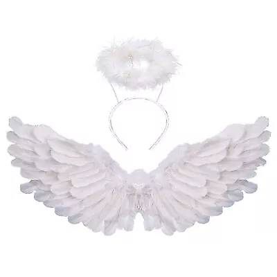 Foldable Lightweight Kids Angel Feather Wings Christmas Eve Cosplay Costume • $15.11