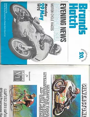 Silverstone International Motorcycle& Cycle Meet 1971 & Brands Hatch MC RR 1972 • £1.50