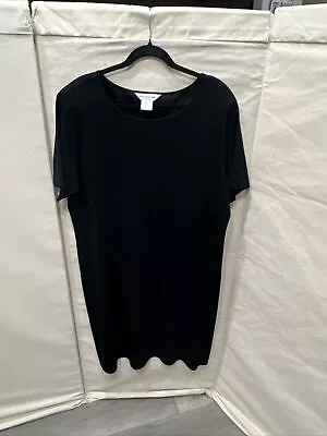 Exclusively Misook Woman Short Sleeve Black Acrylic Knit Dress Size 2X • $59.99