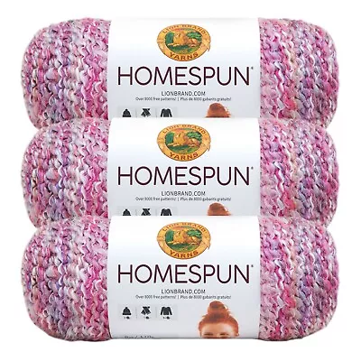 (3 Pack) Lion Brand Yarn 790-411A Homespun Yarn Mixed Berries • $21.97