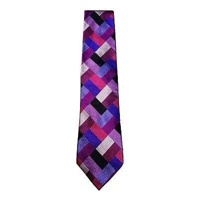 Duchamp London New NWT Purple SIlk Tie Necktie • $159