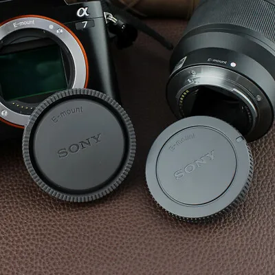 Camera Body Front Cap+ Rear Lens Cap For Sony A6300 A6000 A6400 A7R2 A7M3 ILDC • $6.99