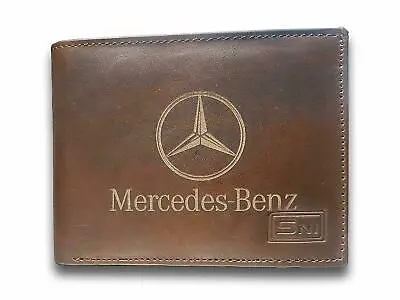 RFID Block Benz Genuine Cowhide Leather Wallet Men Perfect Gift For Him  • $29.99