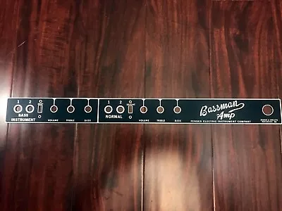 Black Face Fender Bassman Face Plate 1960s Style Reproduction. FEIC • $75