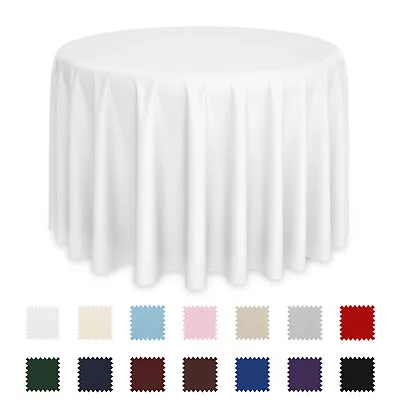 10 Pack Round Wedding Banquet Polyester Fabric Tablecloths • $90.99