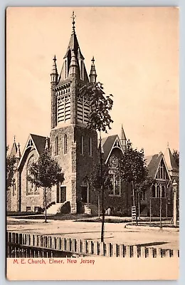 Postcard NJ Elmer M.E. Church Pre 1908 • $6.99