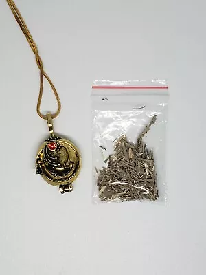 Golden Vampire Diaries Elena Gilbert Vervain Locket Necklace W/ Vervain Herb • $15.95