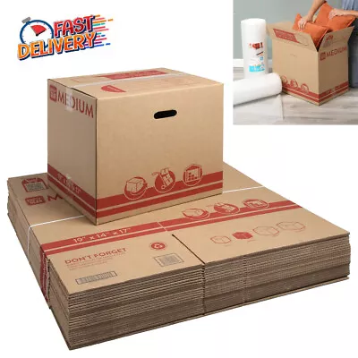 Medium Recycled Packing Moving Storage Boxes 19in.Lx14in.Wx17in.H Kraft 25 Count • $38.74