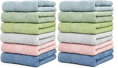 CLEARANCE SALE DEAL 2 Pack Egyptian Cotton 600 GSM Super Soft Guest Hand Towels • £7.99