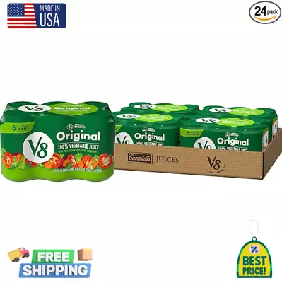 V8 Original 100% Vegetable Juice 11.5 Fl Oz Can 4 Cases Of 6 Cans • $22.99