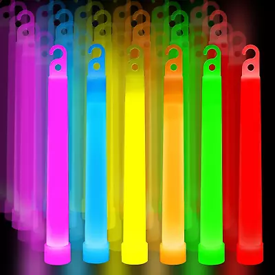 Premium 6  Glow Fever Bulk Ultra Bright Multi Color Glow Sticks Emer • $28.80