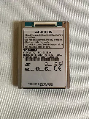 Toshiba  MK1011GAH HDD1789 100GB 4200RPM 1.8  ZIF/CE For Dell XTD430 D420 Laptop • $18.59