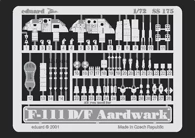 1/72 Eduard F-111 D/F Aardvark Photo Etch • $3.48