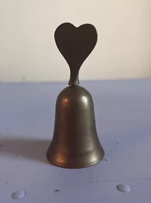 Vintage Brass Bell W/ Heart Handle Super Cute • $6