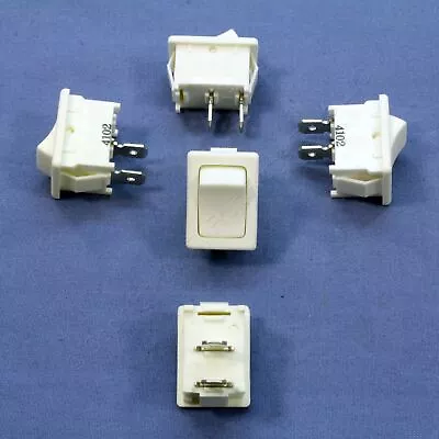 5 Leviton White Snap-In Mini Rocker Panel Switches ON/OFF 10A SPST Micro MR002 • $3.79