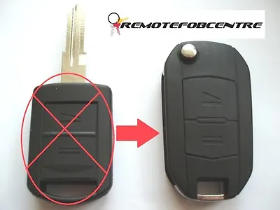 RFC 2 Button Flip Key Case Upgrade For Vauxhall Opel Corsa C Combo Remote YM28 • $9.46