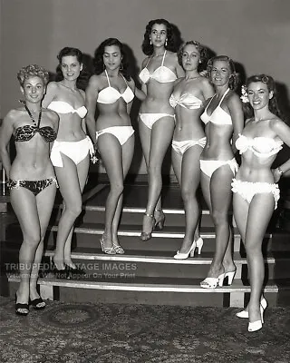 Vintage 1951 Miss World Contestants - Bikini Competition Photo - Swedish Beauty • $11.95