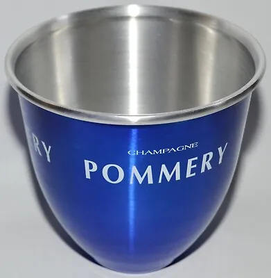Pommery Champagne Ice Bucket Royal Blue Aluminium French Vintage • £30