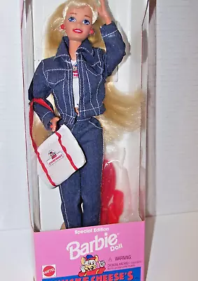 1995 CHUCK E CHEESE'S BARBIE DOLL With Logo On T-SHIRT & BAG Vintage NIB NRFB • $18.99