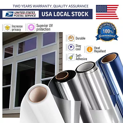 One Way Mirror Window Film Heat UV Reflective Privacy Tint Foil Home Office Car • $8.88