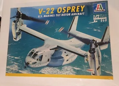 Italeri V-22 Osprey U.S. Marine Tilt Rotor Aircraft 1/72 Scale Kit 068 Model NEW • $32