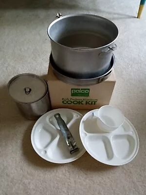 $24.99 • Buy Vintage Palco Back Packers Aluminum Cook Kit  In Box Missing One Original Cup