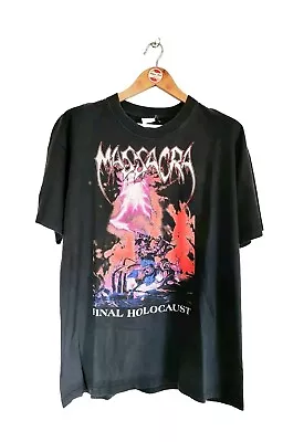 Rare Vintage Massacra  Final Holocaust  1990 2side T-shirt Death Thrash Metal XL • $450