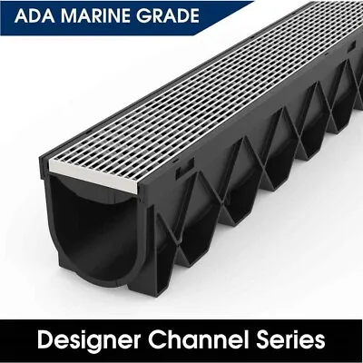 RELN Storm Drain 40 In X 4.75 In Channel Architectural 316 Stainless Steel Grate • $89.96