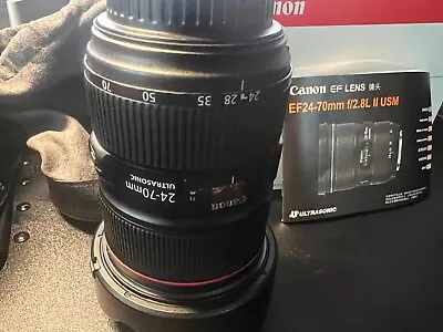 Canon 24-70mm F/2.8L IS USM II Lens Case EW-88C Hood Caps & Original Box • $595