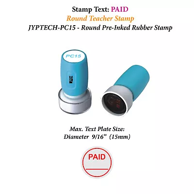 $11.99 • Buy Paid W. Line & Frame - JYP PC15  Pre-Inked Rubber Stamp (Red Ink)