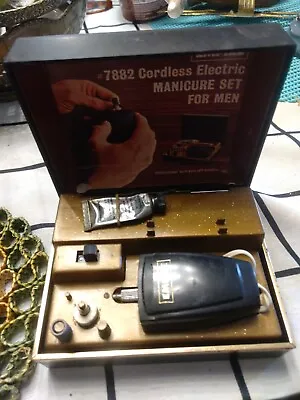 New Vintage Empire Cordless Electric Manicure Set For Men In Original Box • $25